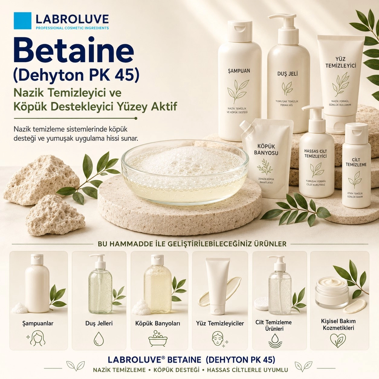 Betaine (Dehyton PK 45) – Nazik Temizleyici Yüzey Aktif
