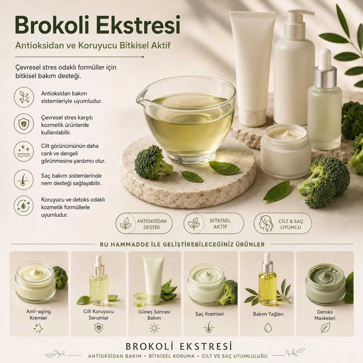 Brokoli Ekstresi – Antioksidan ve Koruyucu Bitkisel Aktif