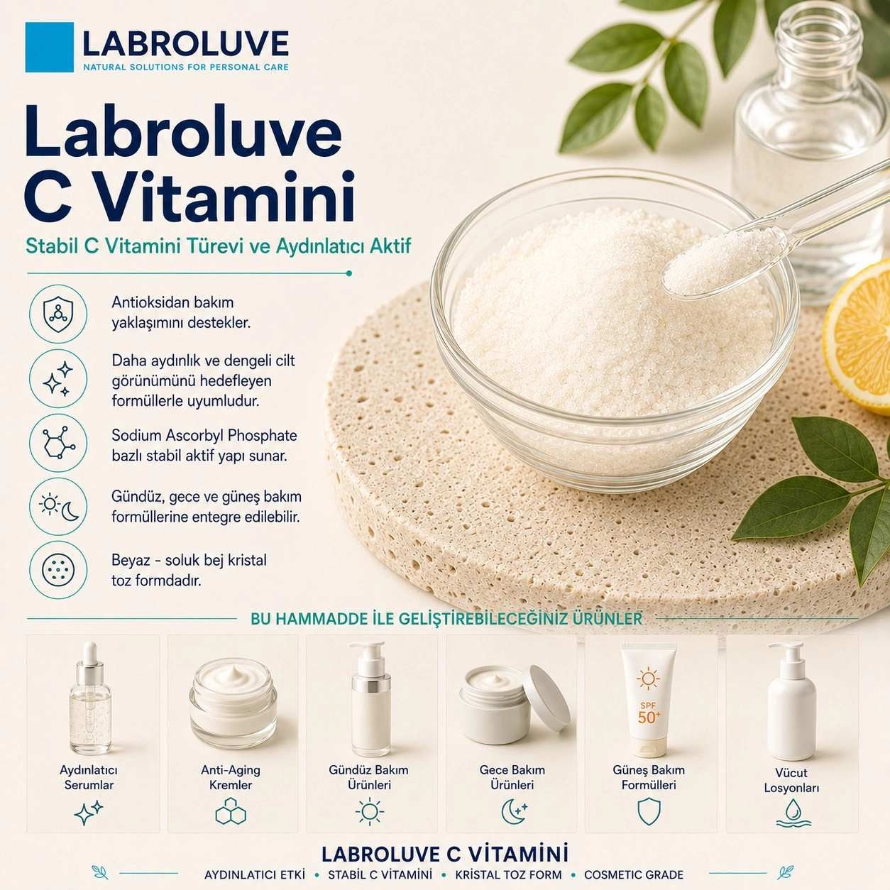 Labroluve C Vitamini – Stabil C Vitamini ve Aydınlatıcı Aktif - 10 gr