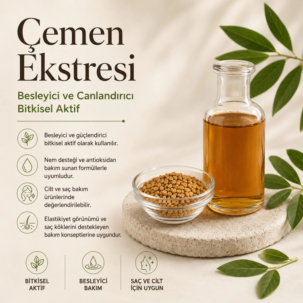 Çemen Ekstresi – Besleyici ve Canlandırıcı Bitkisel Aktif
