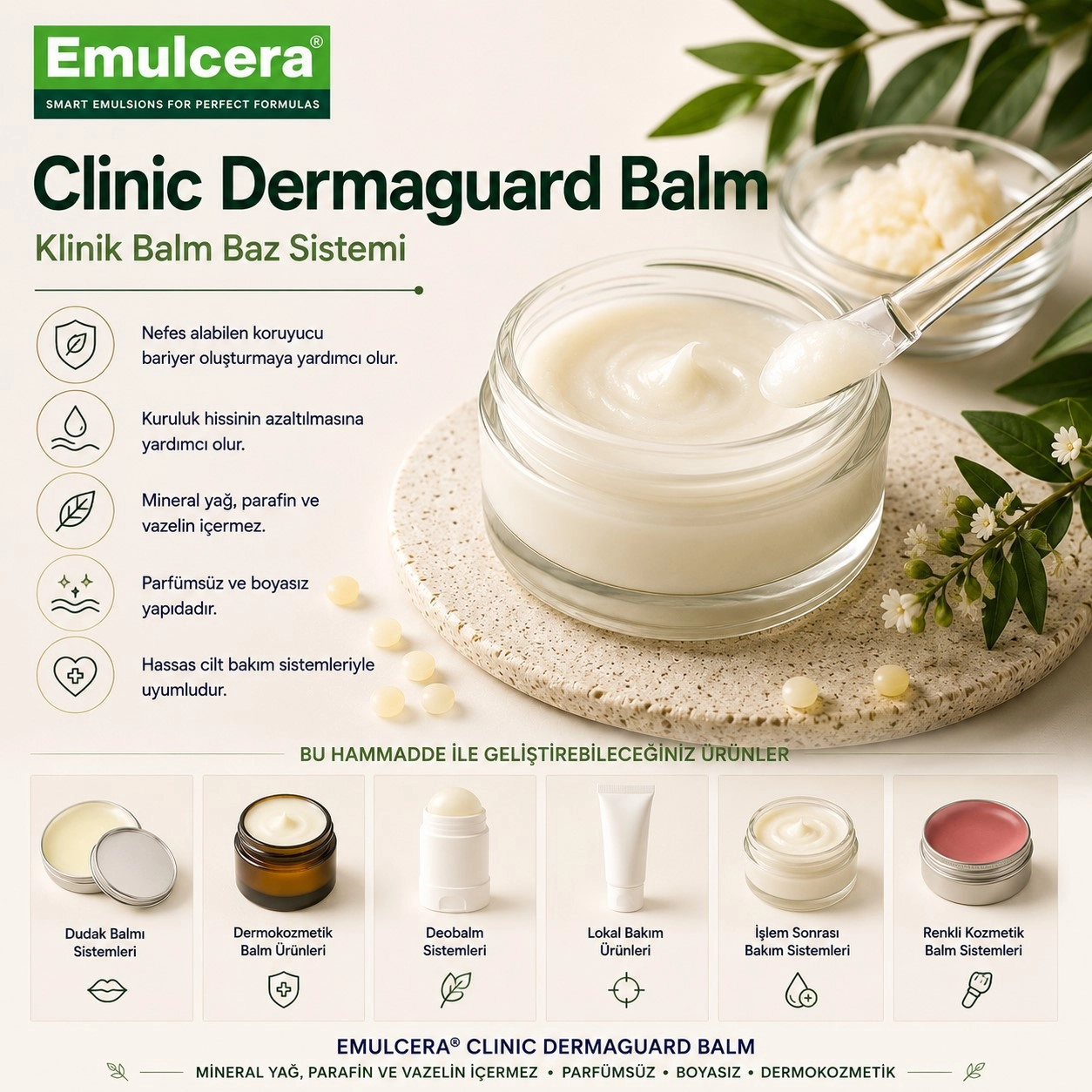 Emulcera Clinic Dermaguard Balm – Klinik Balm Baz Sistemi