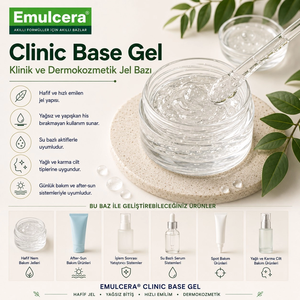Emulcera Clinic Base Gel – Klinik Jel Baz Sistemi
