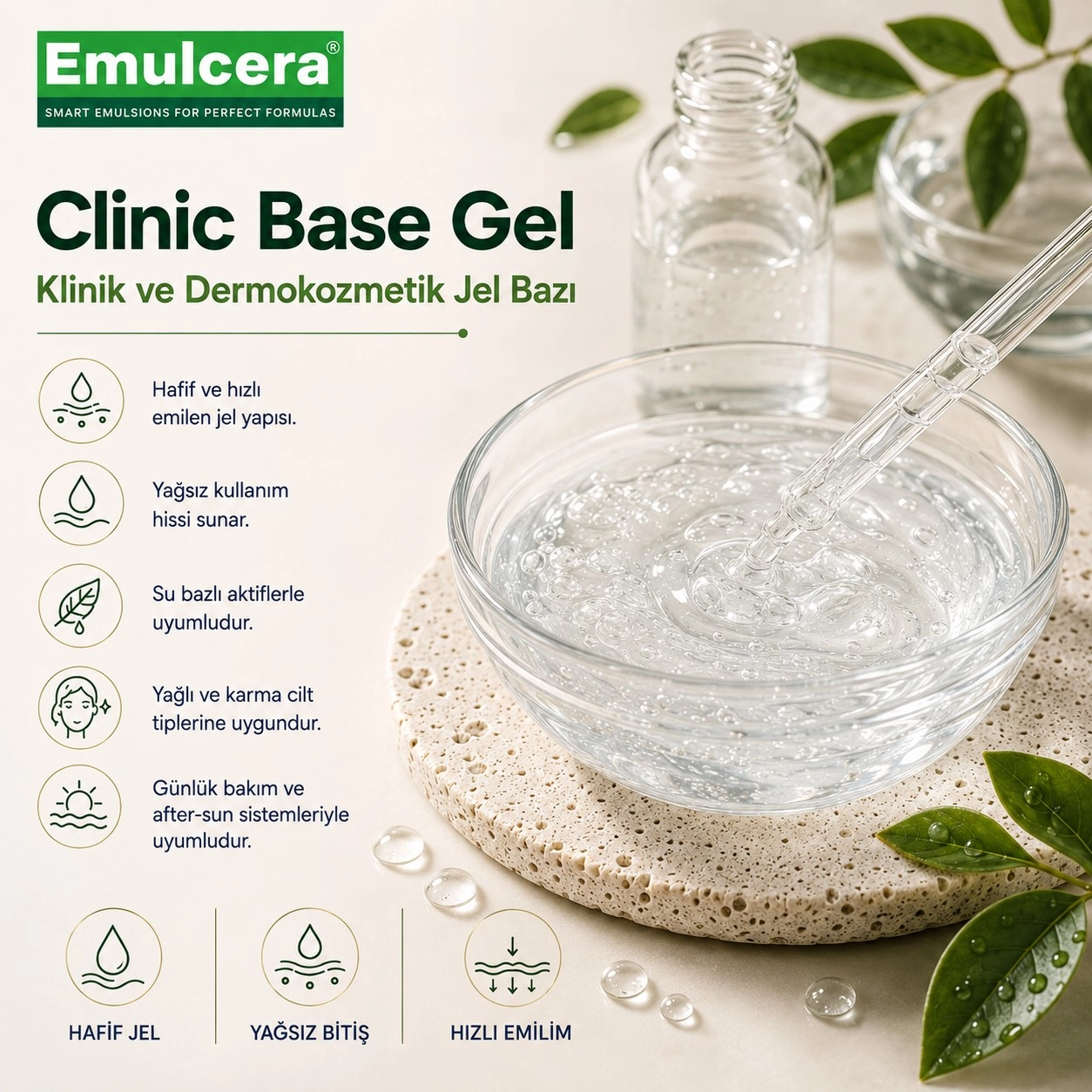 Emulcera Clinic Base Gel – Klinik Jel Baz Sistemi