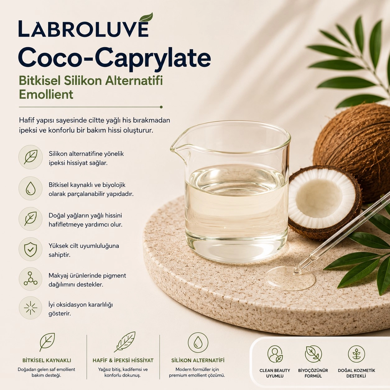 Labroluve Coco-Caprylate – Bitkisel Silikon Alternatifi Emollient