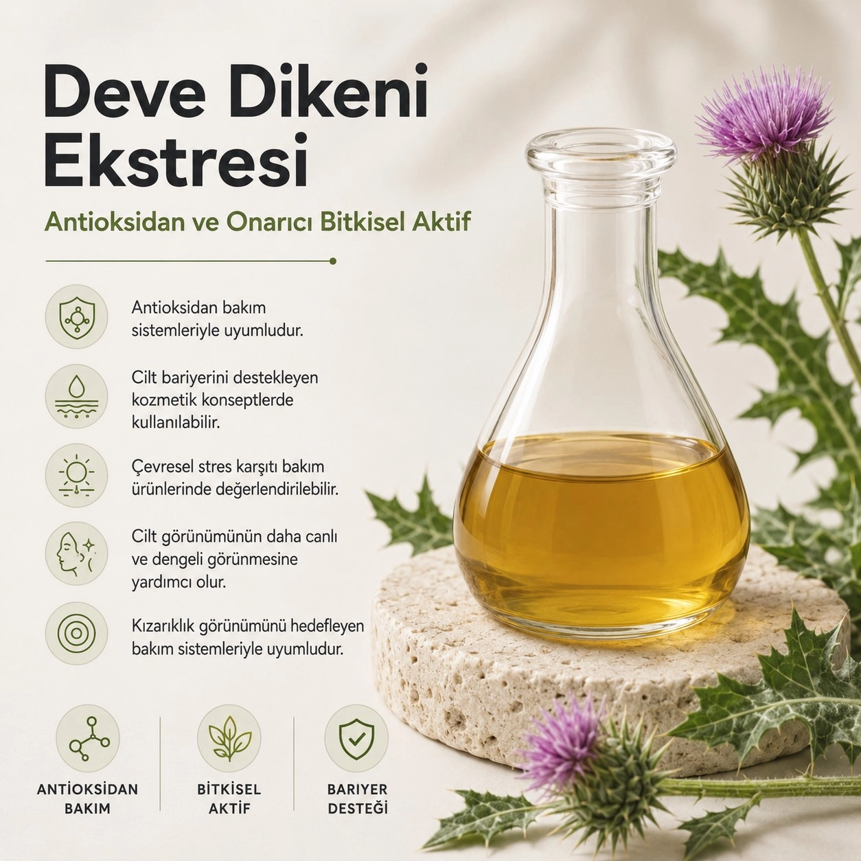 Deve Dikeni Ekstresi – Antioksidan ve Onarıcı Bitkisel Aktif