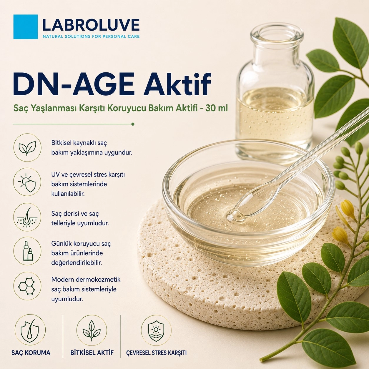 Labroluve DN-AGE Aktif – Saç Yaşlanması Karşıtı Bakım Aktifi- 30 ml
