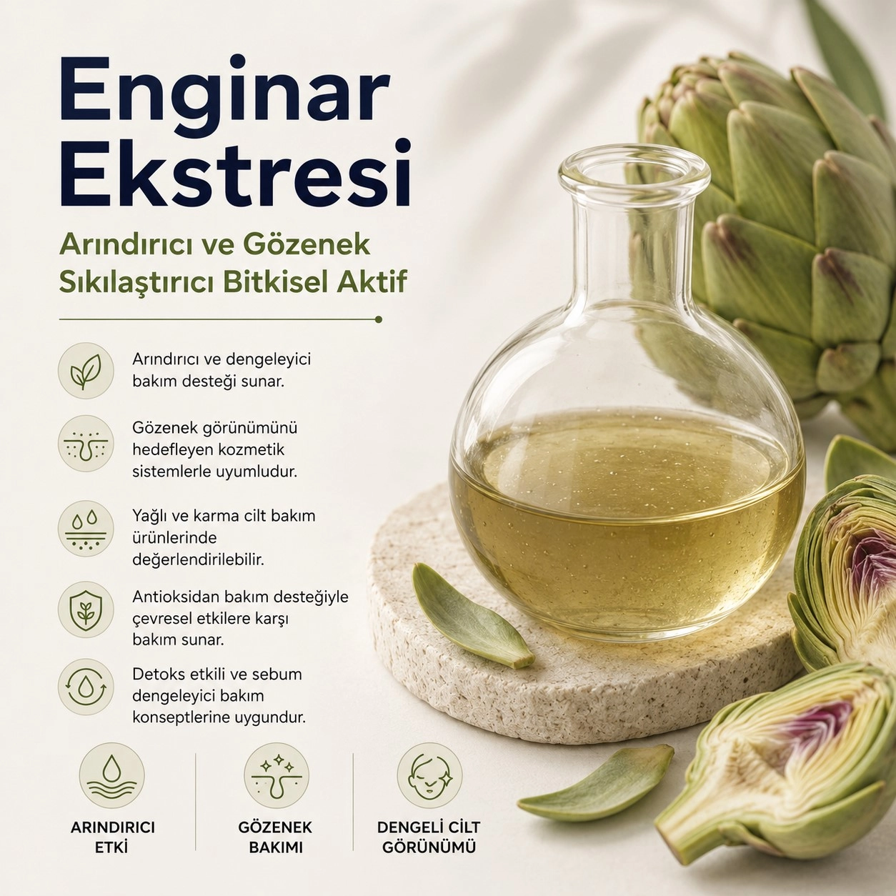 Enginar Ekstresi – Arındırıcı ve Gözenek Sıkılaştırıcı Bitkisel Aktif