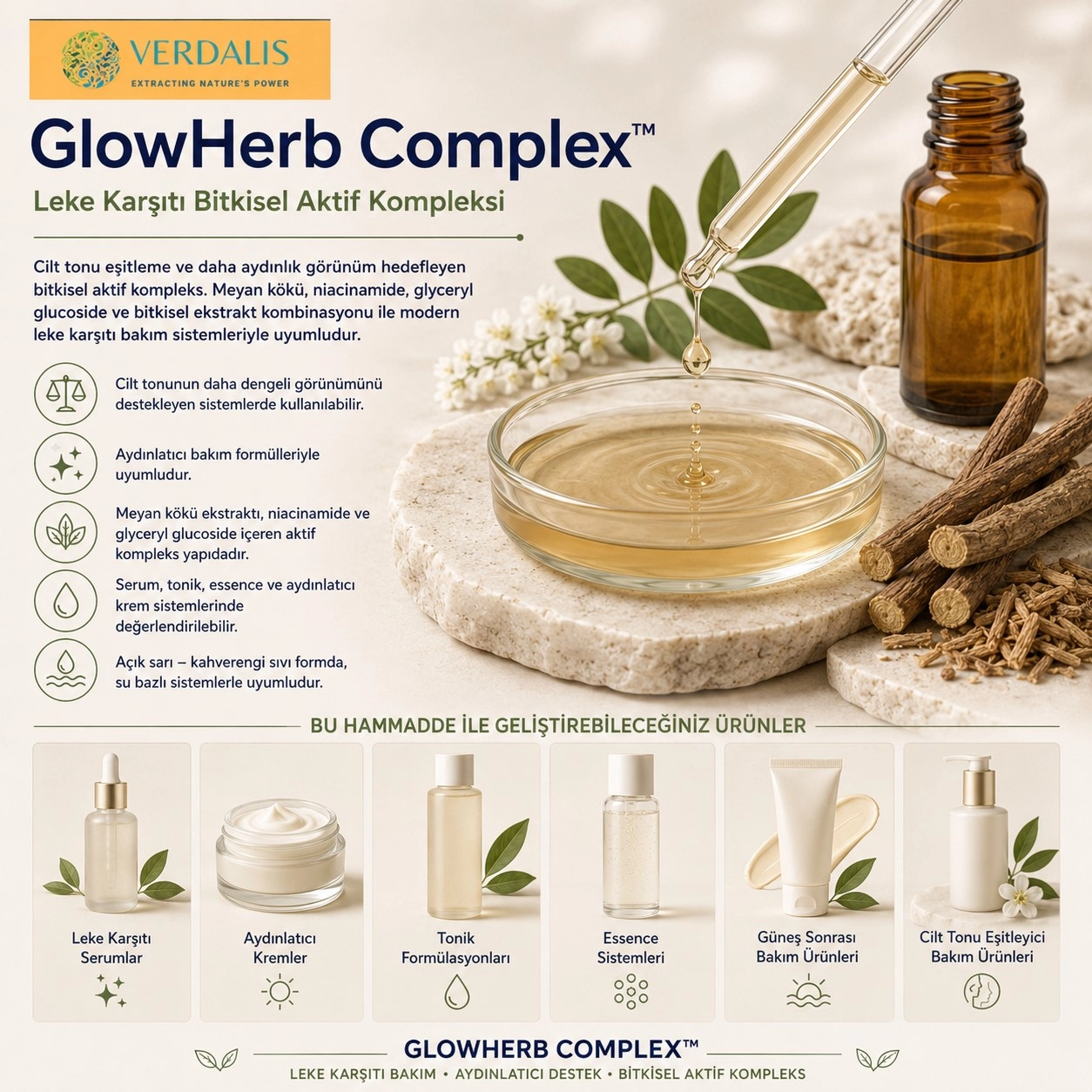 Verdalis GlowHerb Complex™ – Leke Karşıtı Bitkisel Aktif