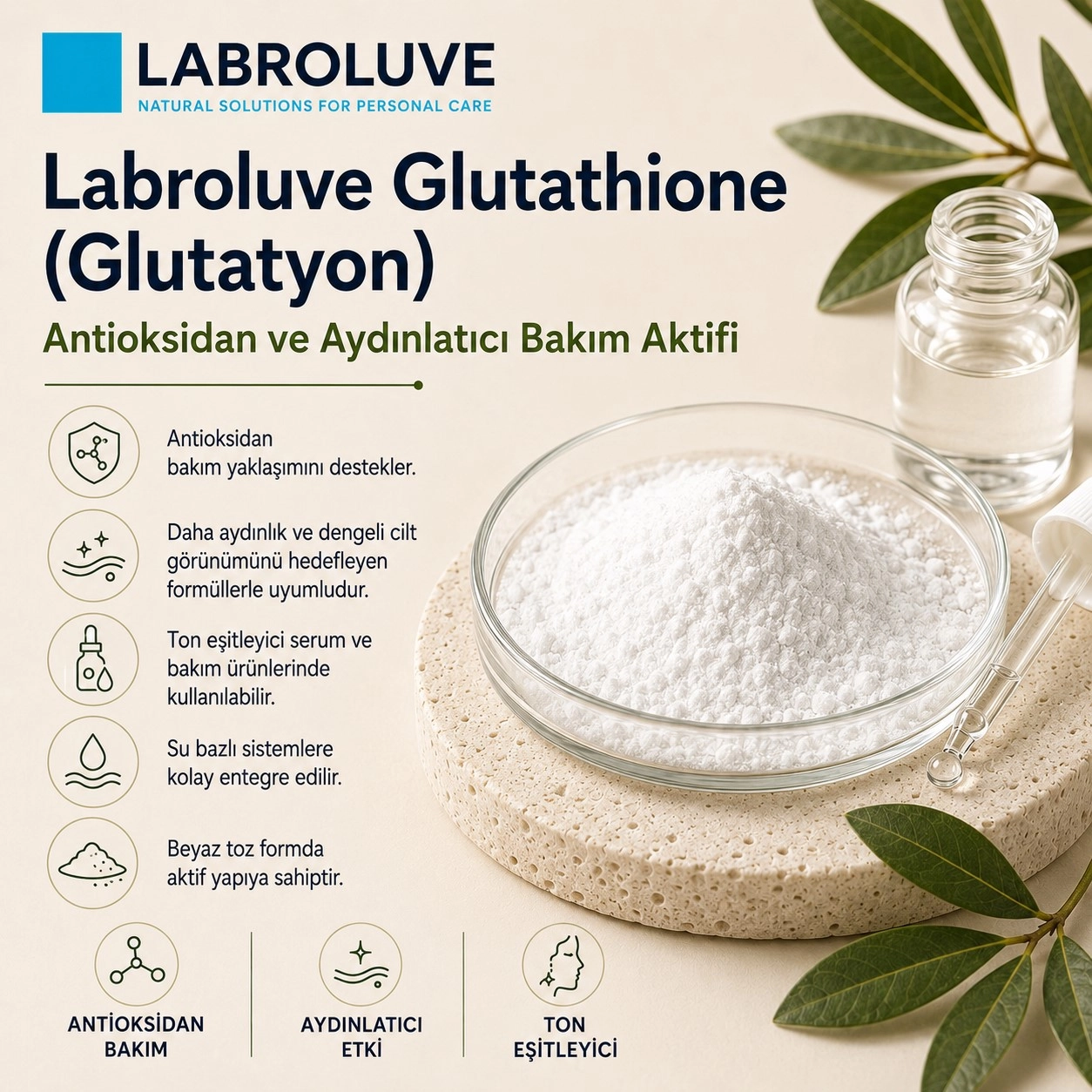 Labroluve Glutathione (Glutatyon) – Antioksidan ve Aydınlatıcı Aktif