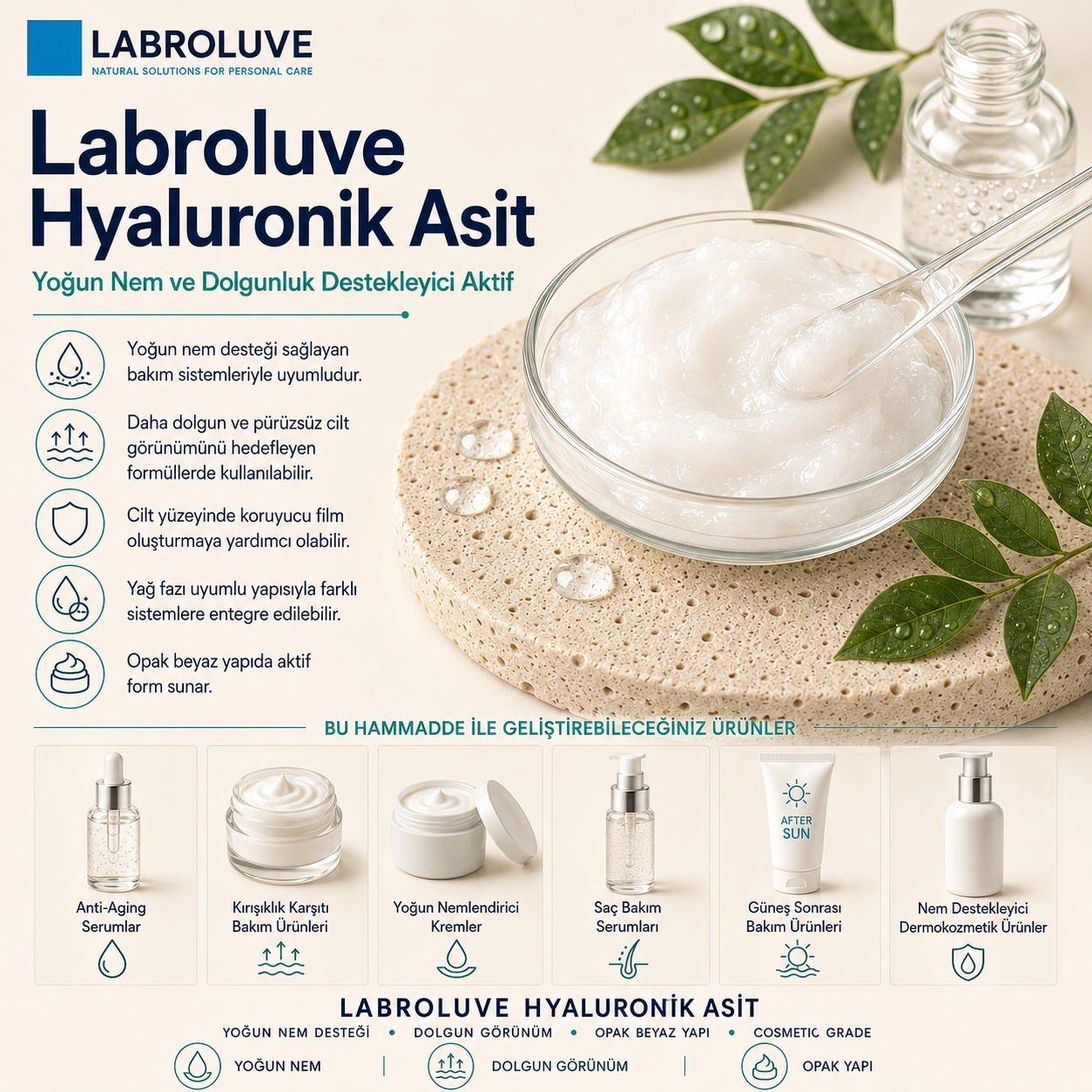 Labroluve Hyaluronik Asit – Yoğun Nem ve Dolgunluk Aktifi - 30 ml