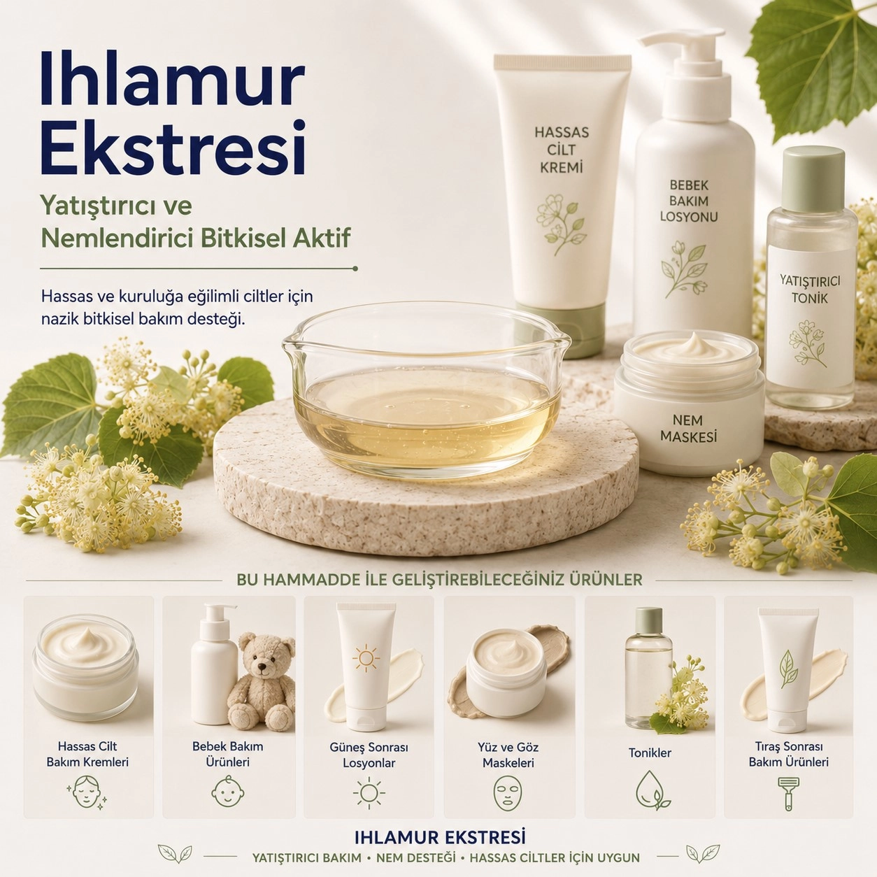 Ihlamur Ekstresi – Yatıştırıcı ve Nemlendirici Bitkisel Aktif