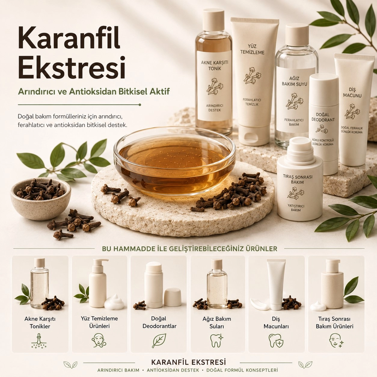 Karanfil Ekstresi – Arındırıcı ve Antioksidan Bitkisel Aktif