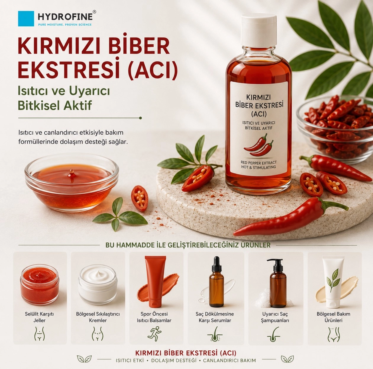 Kırmızı Biber Ekstresi (Acı) – Isıtıcı ve Uyarıcı Bitkisel Aktif