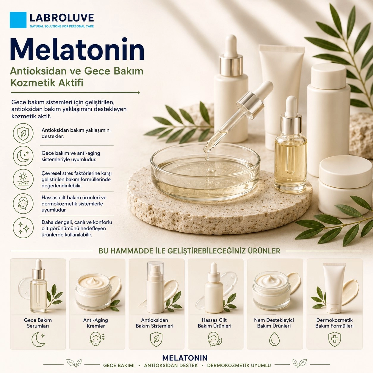 Labroluve Melatonin – Antioksidan Gece Bakım Aktifi