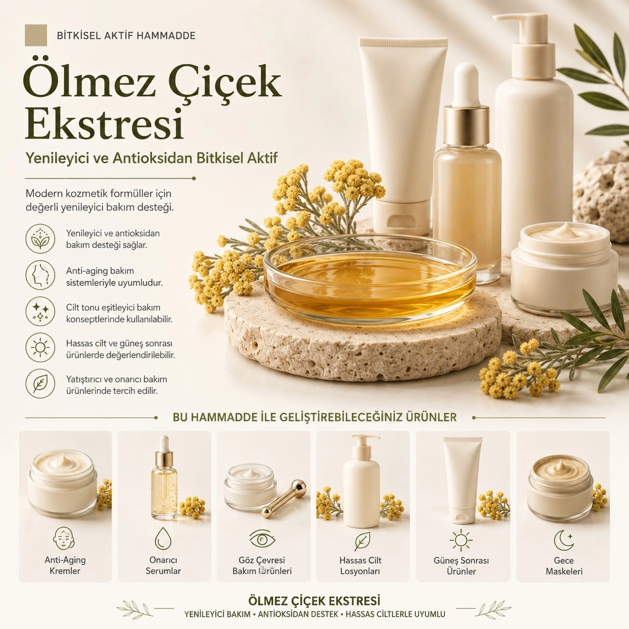Ölmez Çiçek Ekstresi – Yenileyici ve Antioksidan Bitkisel Aktif