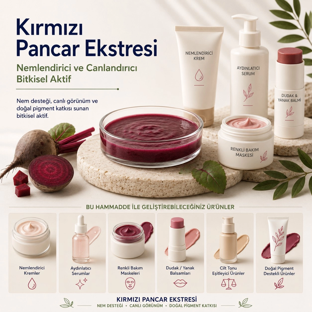 Kırmızı Pancar Ekstresi – Nemlendirici ve Canlandırıcı Bitkisel Aktif