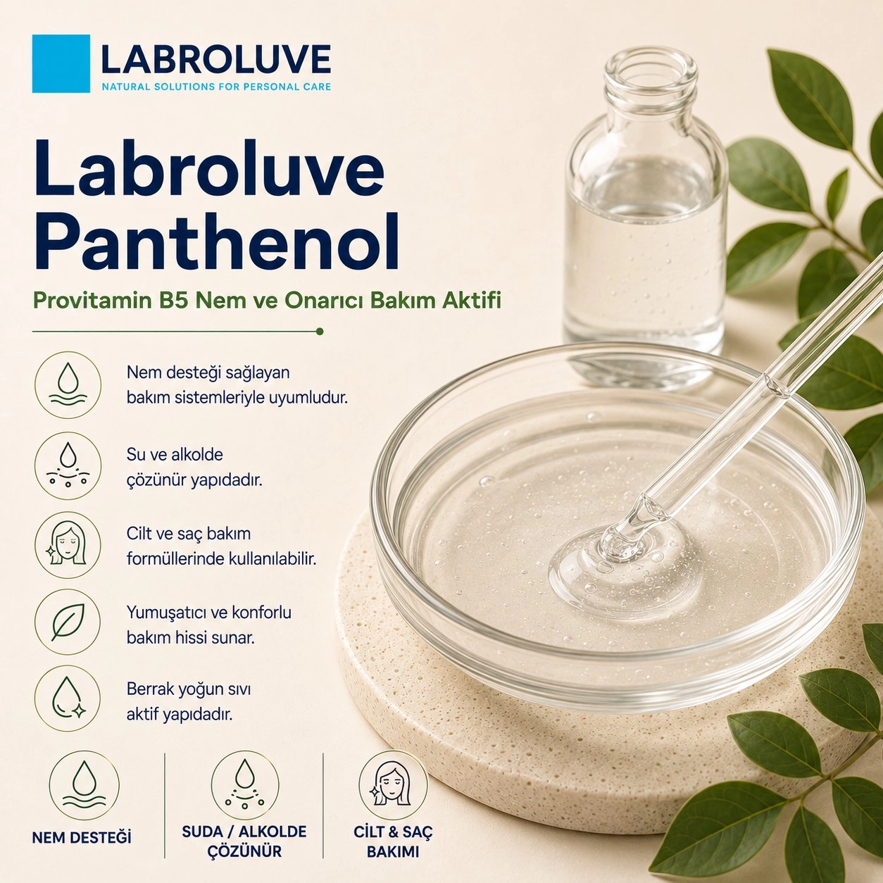 Labroluve Panthenol – Provitamin B5 Nem ve Bakım Aktifi - 100 ml