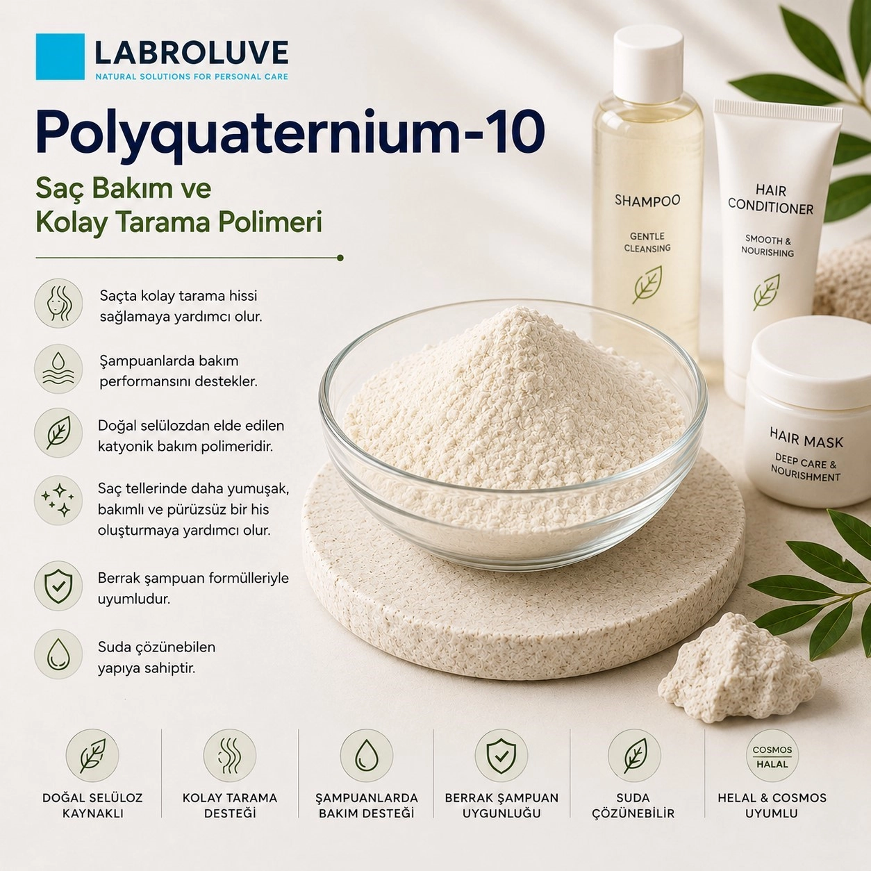 Polyquaternium-10 – Saç Bakım ve Kolay Tarama Polimeri