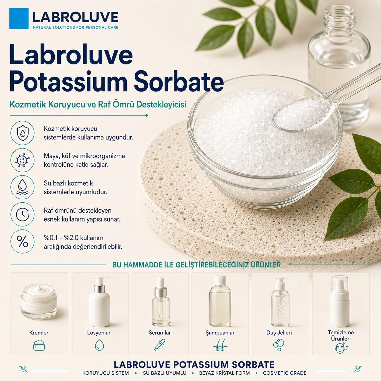 Potassium Sorbate – Kozmetik Koruyucu Hammadde