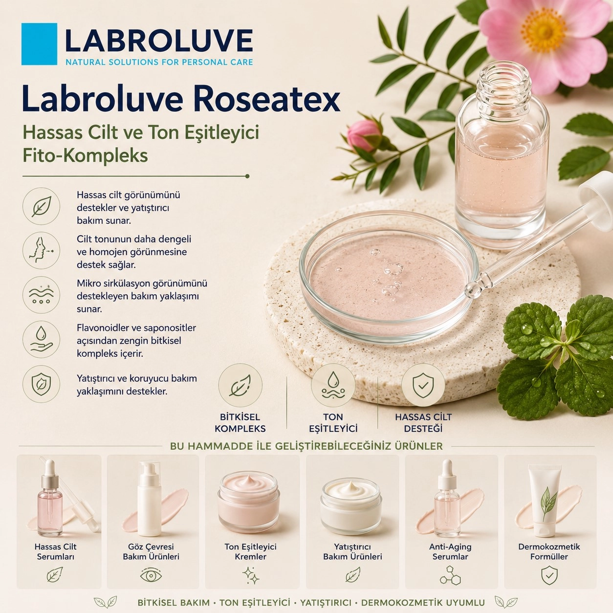 Labroluve Roseatex – Hassas Cilt ve Ton Eşitleyici Fito-Kompleks- 30 ml