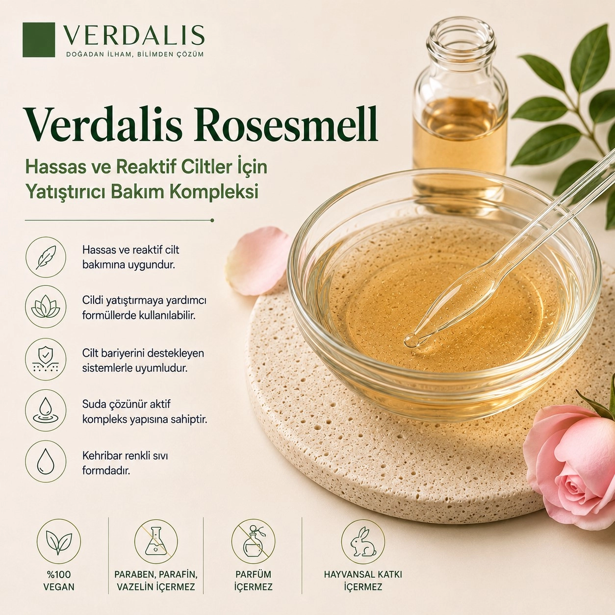 Verdalis Rosesmell – Hassas Ciltler İçin Yatıştırıcı Aktif Kompleks