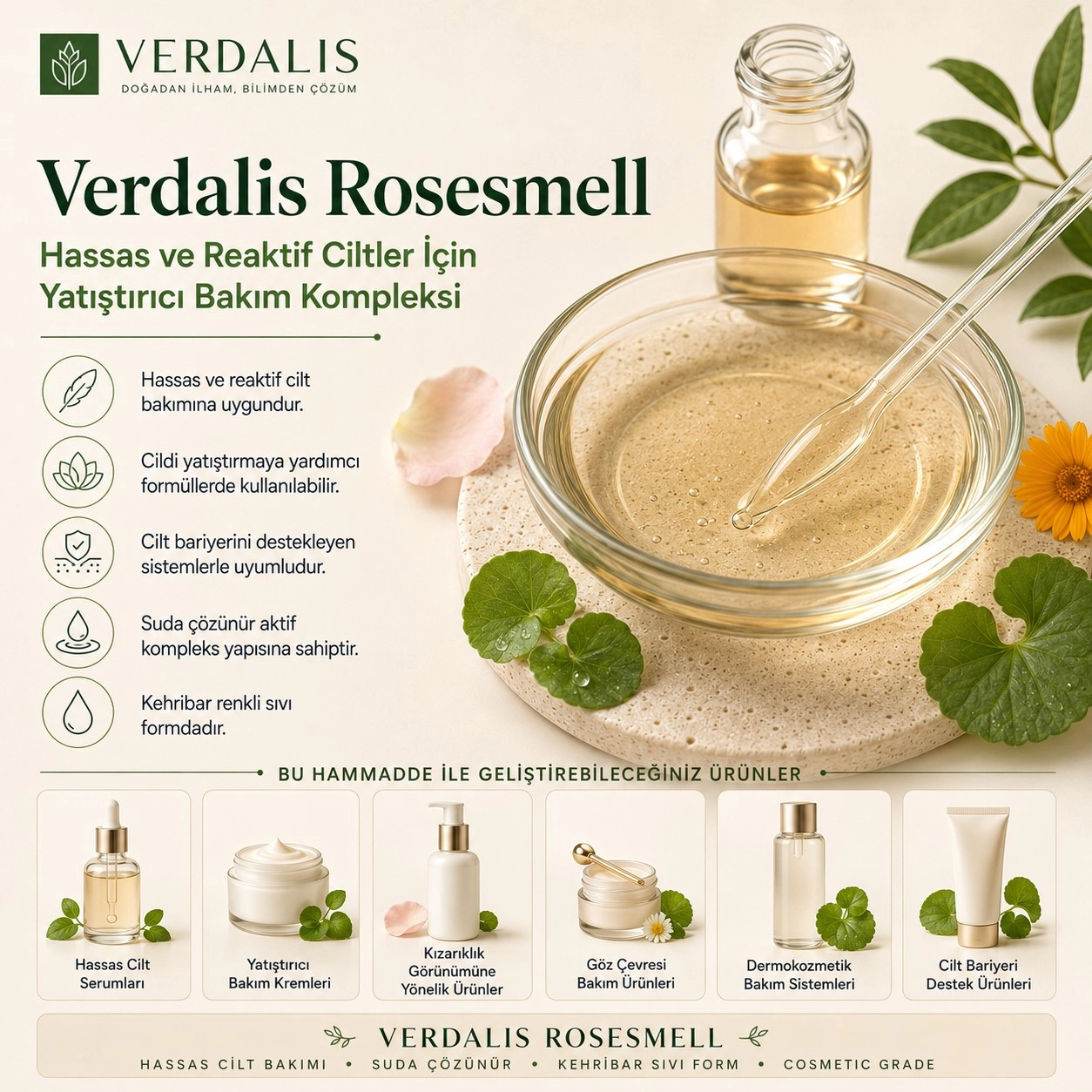 Verdalis Rosesmell – Hassas Ciltler İçin Yatıştırıcı Aktif Kompleks