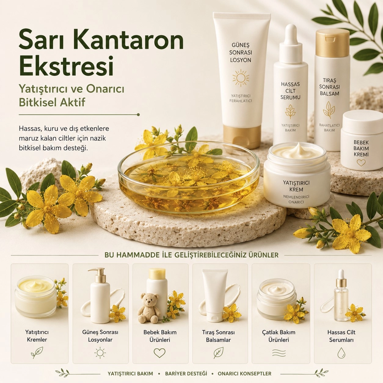 Sarı Kantaron Ekstresi – Yatıştırıcı ve Onarıcı Bitkisel Aktif