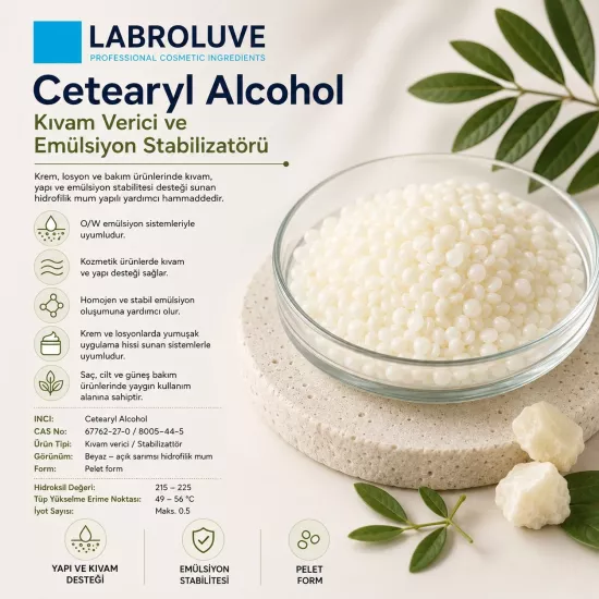 Cetearyl Alcohol | Kozmetik Kıvam Verici ve Stabilizatör