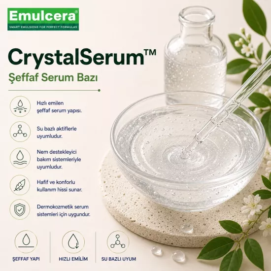 Emulcera CrystalSerum™ | Şeffaf Serum Baz Sistemi
