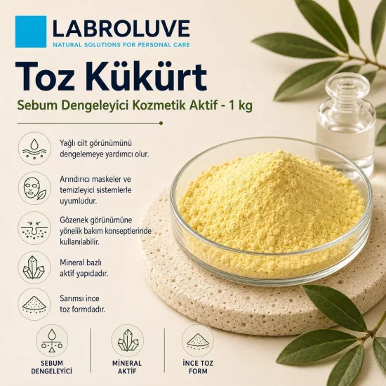 Labroluve Toz Kükürt | Arındırıcı Kozmetik Hammadde