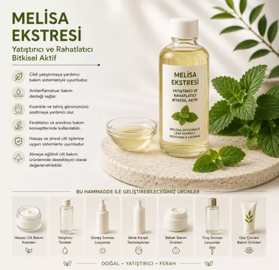 Melisa Ekstresi | Hassas Ciltler İçin Bitkisel Kozmetik Aktif
