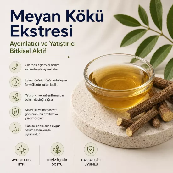 Meyan Kökü Ekstresi | Leke Karşıtı ve Hassas Cilt Bakım Aktifi