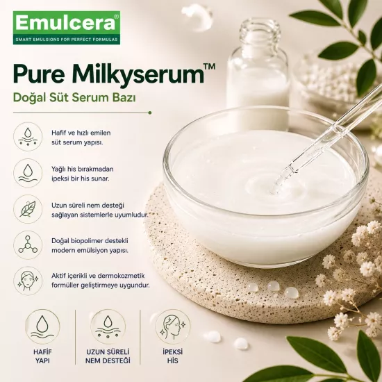 Emulcera Pure Milkyserum™ | Doğal ve Hafif Süt Serum Bazı