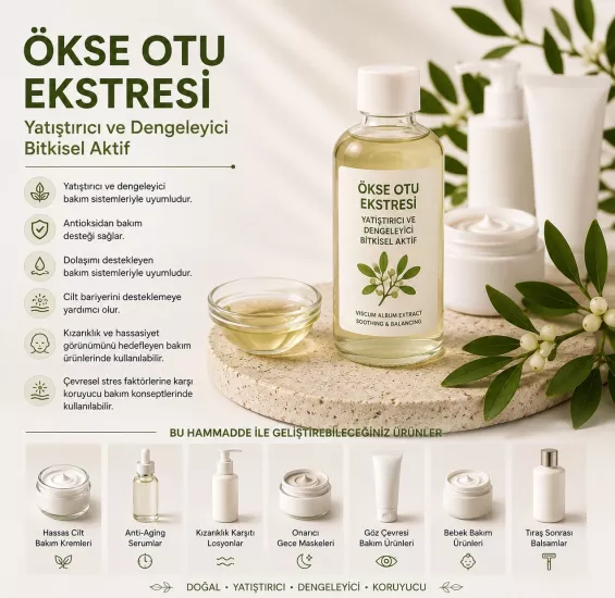 Ökse Otu Ekstresi | Antioksidan ve Hassas Cilt Bakım Aktifi