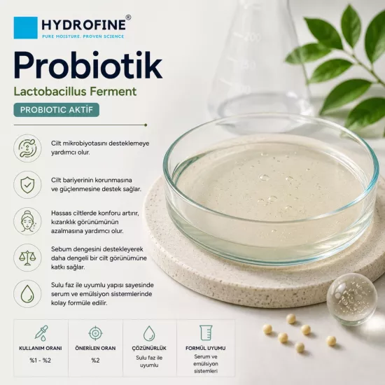 Probiotik Aktif Lactobacillus Ferment | Mikrobiyom Destekleyici Kozmetik Aktif