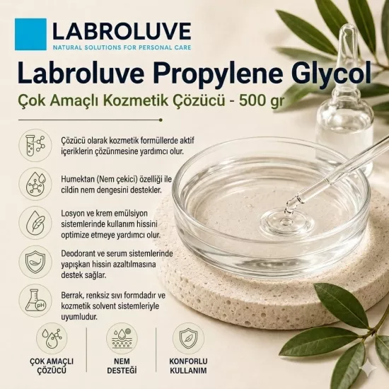 Labroluve Propylene Glycol | Nemlendirici ve Kozmetik Solvent