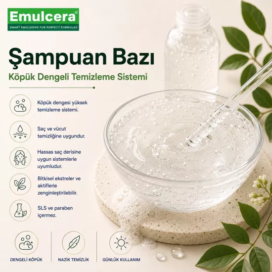 Emulcera Şampuan Bazı | Stabil ve Dengeli Şampuan Bazı