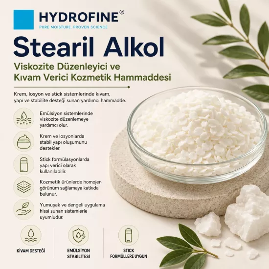 Stearil Alkol | Emülsiyon Stabilizatörü ve Kıvam Verici