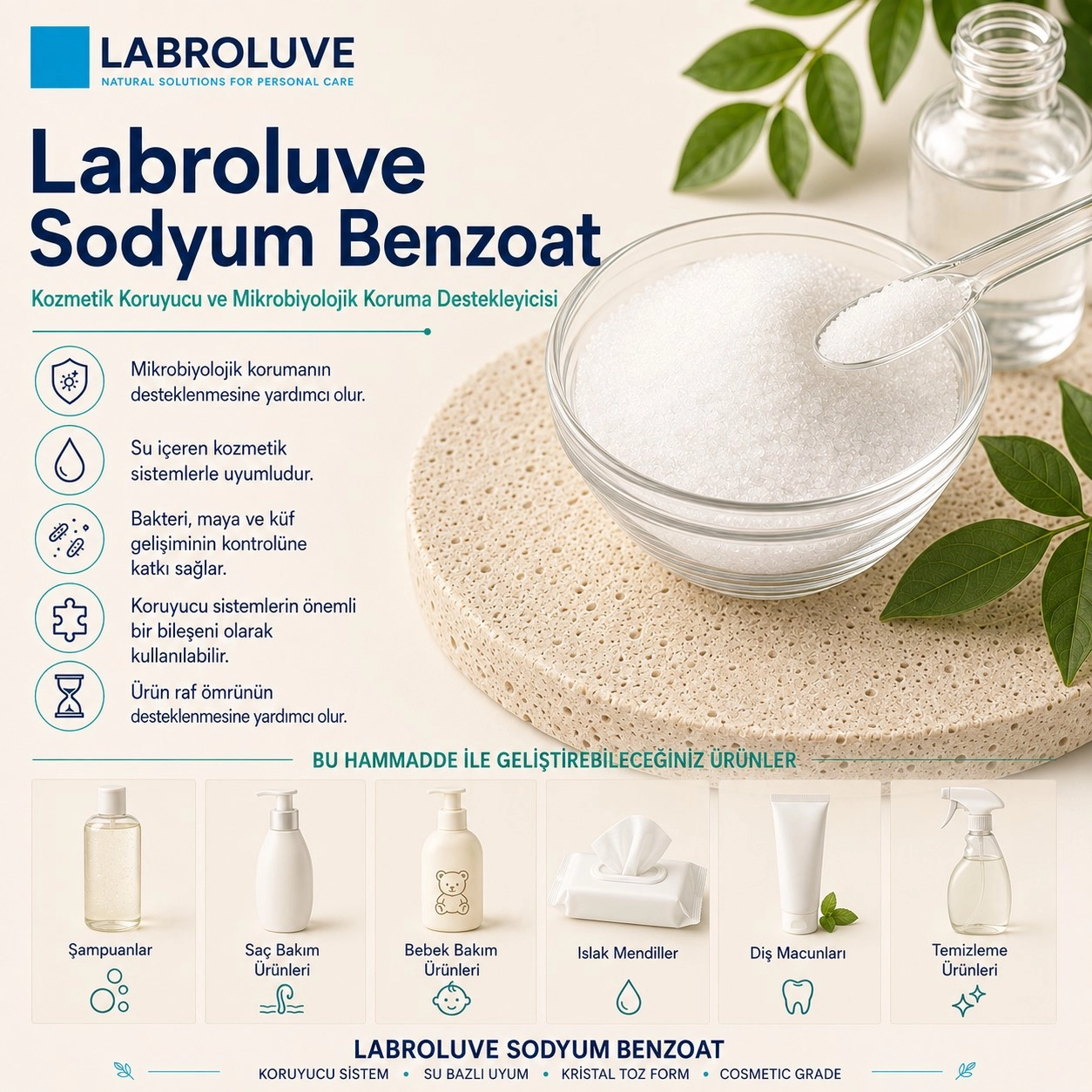 Sodyum Benzoat – Kozmetik Koruyucu Hammadde