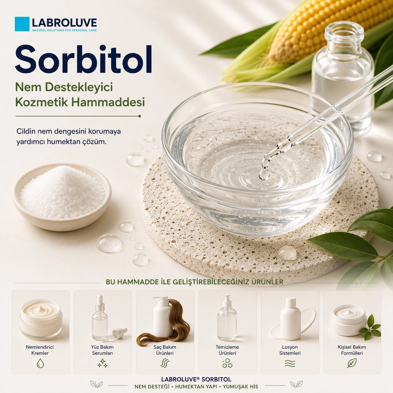 Labroluve Sorbitol – Nem Destekleyici Kozmetik Hammaddesi