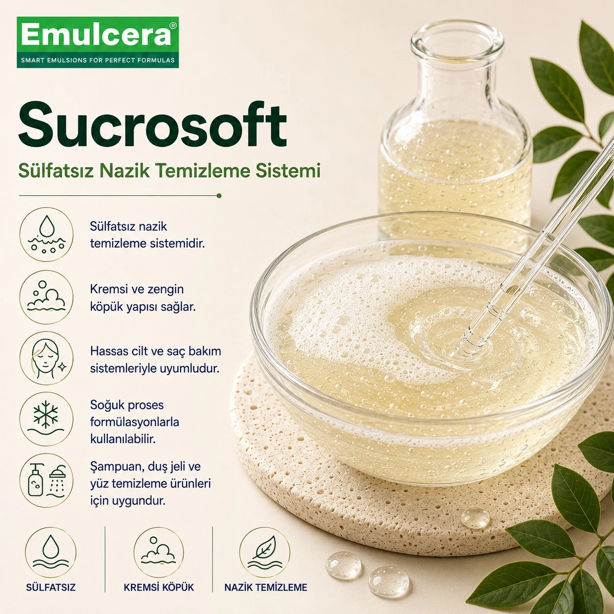 Emulcera Sucrosoft – Sülfatsız Nazik Temizleme Sistemi