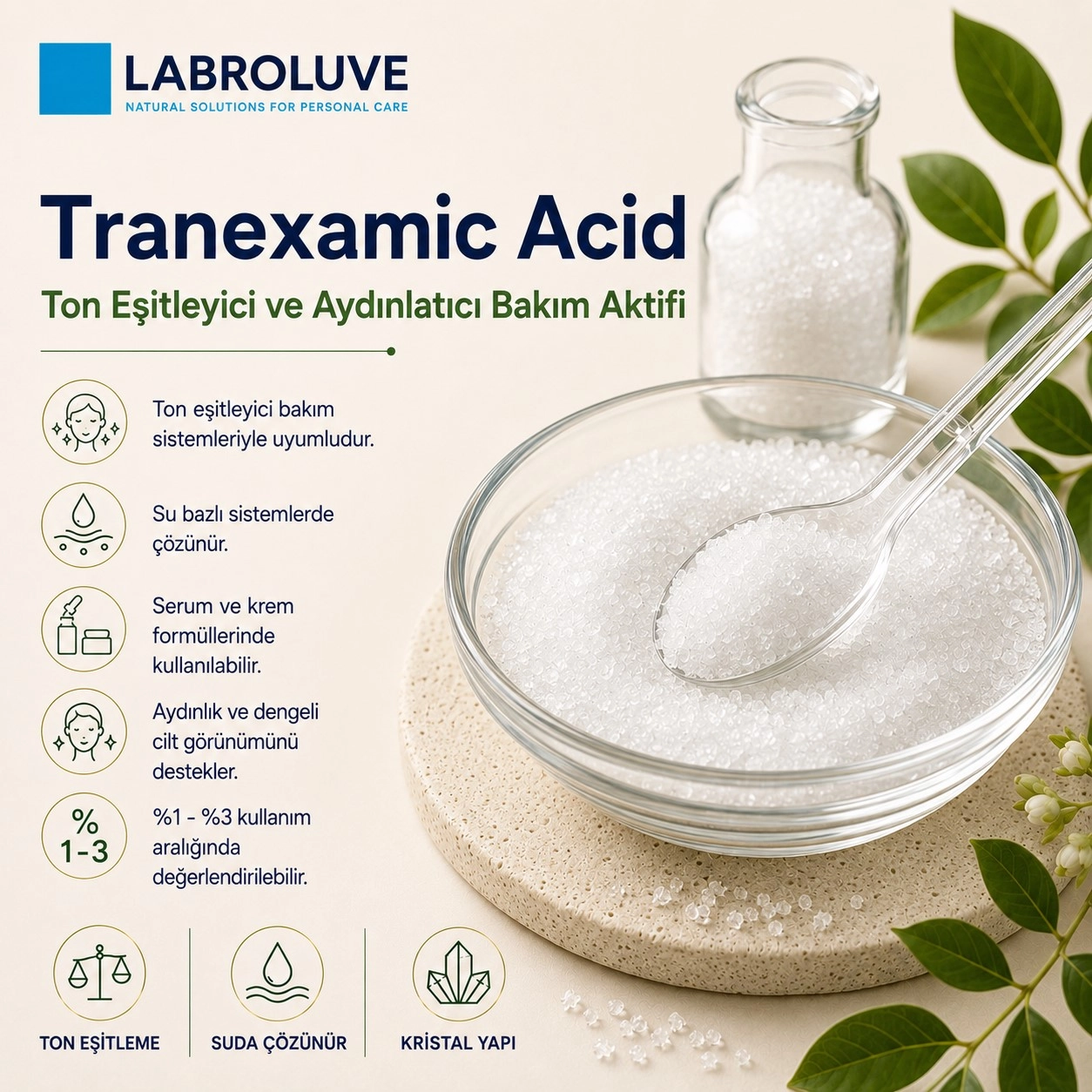 Labroluve Tranexamic Acid – Ton Eşitleyici ve Aydınlatıcı Aktif 